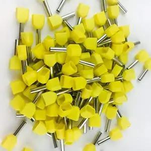 다비투 100pcs TE6014 이중 튜브 라인 노즈 바늘 모양 단열 부츠레이스 페룰 터미널 2x6mm2 - (색상