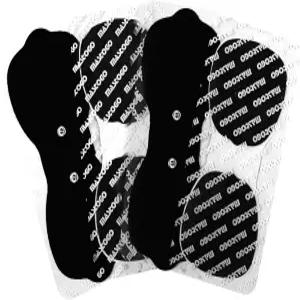 MASTOGO 10개 단위 무선 전극 패드 표준 3.5mm 스냅온 커넥터(4PCS/세트)(블랙) 교체용