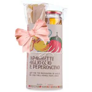 마늘 오일 칠리 페퍼 소스가 들어간 아르티지아니 데이 사포리 스파게티 파스타 선물 세트 정통 이탈리아