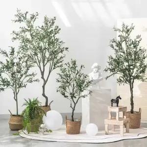 올리브 조화나무 나뭇가지 개나리 진짜같은 인조화분 인테리어 소품