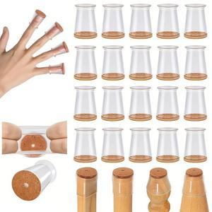 16/24 Pcs 둥근 의자 다리 보호대 실리콘 의자 다리 패드 가구 다리 보호대 미끄럼 방지 소음 감소