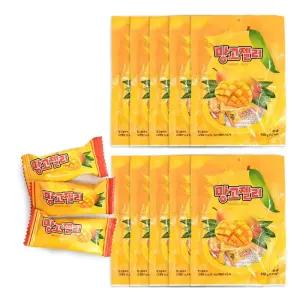 10개 망고젤리 간식 캔디 사탕 젤리 과자 젤리간식 160g