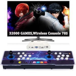 [미국배송] REGIISJOY 32000 IN 1 무선 판도라 박스 아케이드 게임 콘솔 78S 블루투스 PC 프로젝터 4K TV 2-4인용 1280X720 3D 게임 검색 /숨기기 /저장 /로드 /일시정지 128G TF TYPE-C 인터페이스