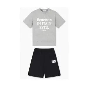 [갤러리아] 싱글 로고반팔티 반바지 세트(QATS22631/QAPT06631)_멜란지그레이