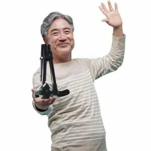 노인용품 초경량 접이식 LED 노인 어르신 네발 지팡이