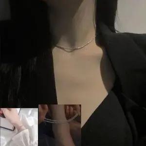 귀걸이 세련된 실버 목걸이 발찌 팔찌 3종세트 S925은