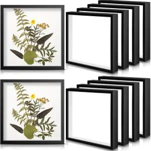 Geetery 10 팩 섀도우 박스 프레임 x 인치 우드 메모리 디스플레이 케이스 사진 꽃 기념품 결혼식 꽃다발