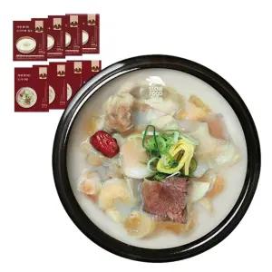 의령 진 도가니탕 4팩+ 사골 육수 4팩 도가니 스지 간편식 영양 밀키트