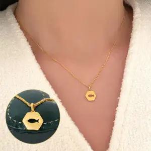 여자 순금 목걸이 [헥사 피쉬 컷]