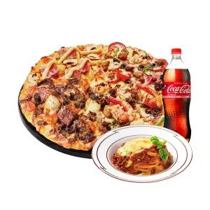(도미노피자) 베스트콰트로 피자L + 뉴치볼 + 콜라1.25L