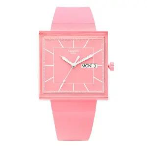 [스와치] 여성 BIOCERAMIC WHAT IF ROSE 우레탄 손목 시계(SO34P700)