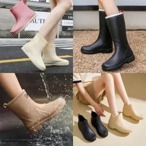 장화 레인부츠 비 방수 신발 미끄럼방지 미들 숏 롱장화 01_클로이레인부츠