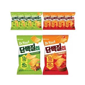 닥터유 단백질칩 칠리살사, 60g, 5개 + 버터구이오징어맛, 60g, 5개