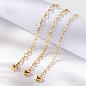 [골드팡] 14k 할로우 하트통통 팔찌