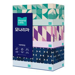 모나리자 100매x6개입 1팩 미니 미용티슈 각티슈 휴지 벨라지오