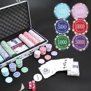 숫자 카지노칩 포커칩 숫자포커칩 300pcs 테이블보