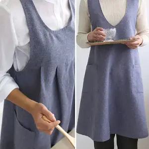 데일리원피스,X자형 앞치마 예쁜앞치마 어린이집 바리스타 카페 공방 주방