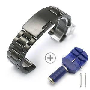 [타임뷰] 메탈시계밴드 메탈시계줄  갤럭시워치스트랩호환  블랙  20mm 22mm