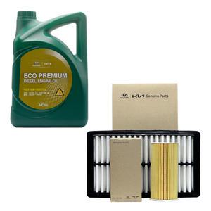 올뉴스포티지QL 1.7 디젤 엔진오일 에코 프리미엄 0W30 6리터 순정 오일필터 에어필터
