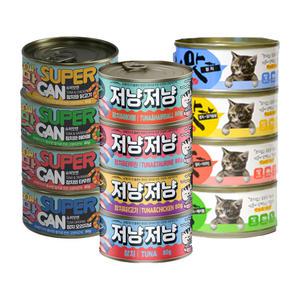묘한맛 저냥저냥 슈퍼맛 고양이캔 14종 80gx24개