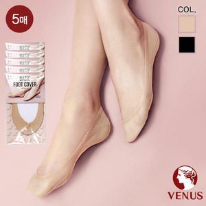 비너스 여성 페이크삭스 미끄럼방지 실리콘 여자 덧신 5매 VST2680S