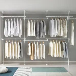 [오늘출발] 튼튼한 6단 행거 EO-406G 고정식 드레스룸 시스템 옷걸이 2colors