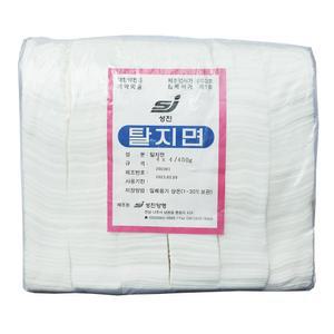 성진 탈지면 4x4cm 450g 1봉 대용량 각솜 곽솜 절단솜 소독 화장솜 구급용품 구급함 네일샵 미용실 사각