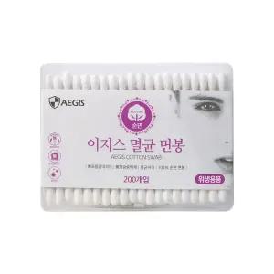 이지스 성인용 순면 멸균면봉 200개입 (사각)