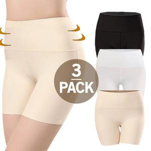 (3장세트)여성 하이웨이스트 드로즈 사각팬티 속바지 힙업 보정 팬티