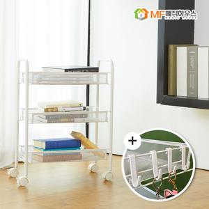 [엠에프매직하우스] 철제 이동식 트롤리 틈새선반 카트 3단