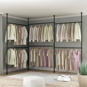 리우리빙 6단 조절행거 38mm 블랙/화이트