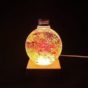 레진아트 하바리움 공예 고급 비치우드LED조명 정사각