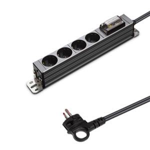 4000W그레이 고용량 서버 멀티탭 4구 3M 누전차단기 전자레인지 선풍기 냉장고 에어콘