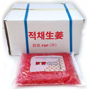 원효 초생강 채 적색 생강절임 1.3kg-10ea (1박스)