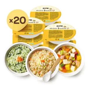 [엘빈즈]이유식 초기/중기/후기 골고루(랜덤) 20팩