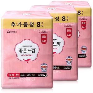 좋은느낌 오리지널 울트라슬림 날개 중형 36+8 (총44매)x3개