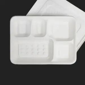 종이도시락 HC 5칸 천연 펄프용기 돈까스 도시락 200세트