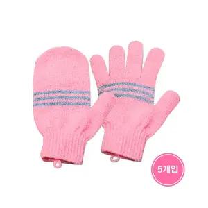 수세미장갑(5개입)벙어리형,손가락형선택/폴리에스터