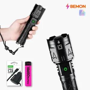 고출력 레이저 2 LED 손전등 슈퍼줌 충전식 써치라이트 후레쉬 등산 낚시