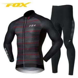 폭스 긴팔+긴바지 싸이클복 라이딩복 자전거옷 P102BK+P106BK