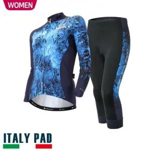 MCN 여자 여성 긴팔+7부바지 라이딩복 자전거 의류 크리샌서멈