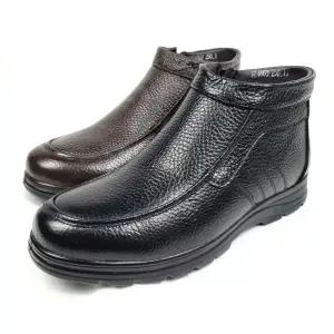 순이의신발장 소가죽 보아털 미끄럼방지 남자 방한 가죽부츠 겨울 털 남성 방한화 신발