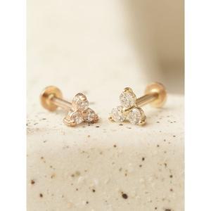 [미니멀피어싱]14K 인터널 삼각 큐빅 라블렛 피어싱