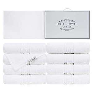 기라로쉬 사자 호텔 타월 매트 기프트 세트(호텔타올 8매 + 발매트 1매) 화이트, 1개