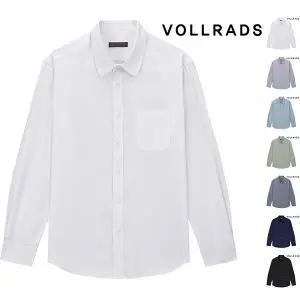 [폴라츠옴므]세미오버핏 긴소매 솔리드 스판 캐주얼셔츠VTS400