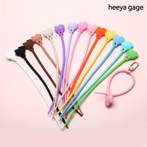 [히야가게]실리콘 키링 타이 열쇠고리 가방고리 키홀더 케이블 비즈 부자재