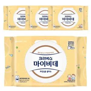 크리넥스 마이비데 키즈 캡형 40매 4팩 어린이 아기 유아 화장실 물티슈