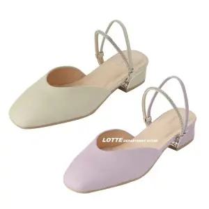 [롯데백화점]엘칸토 여성쿠션UP 2WAY 스트렙 샌들 LCWO12U313 아이보리/바이올렛