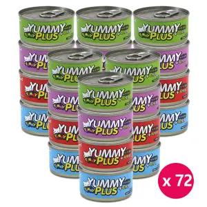 야미야미 플러스 고양이캔 72개 4종혼합 부드러운젤리