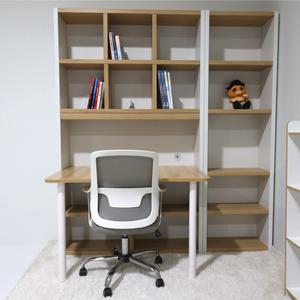 룸메이커 전면책상세트 학생책상 책장세트 서재 테이블 사무용